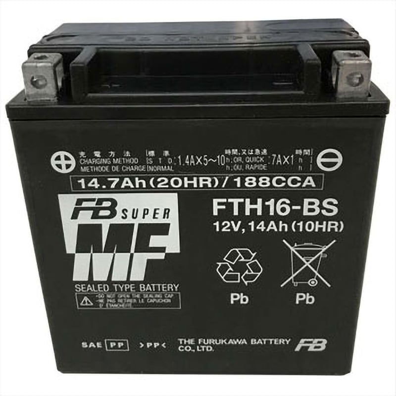 FTH16-BS 12V高始動形VRLA(制御弁式)バッテリー(電解液注入済タイプ) 1