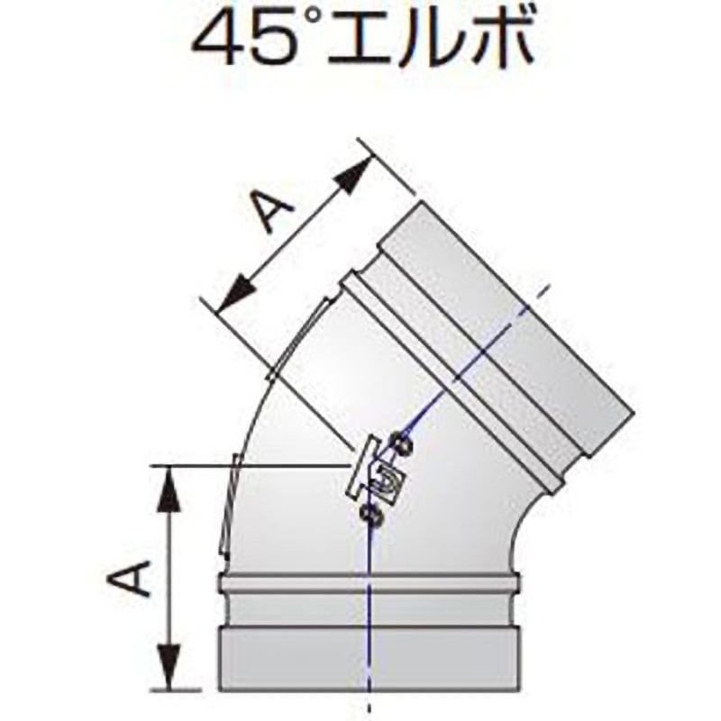 100SU トップジョイント サストップ45°エルボ シーケー金属 1個 100SU継手・パイプ
