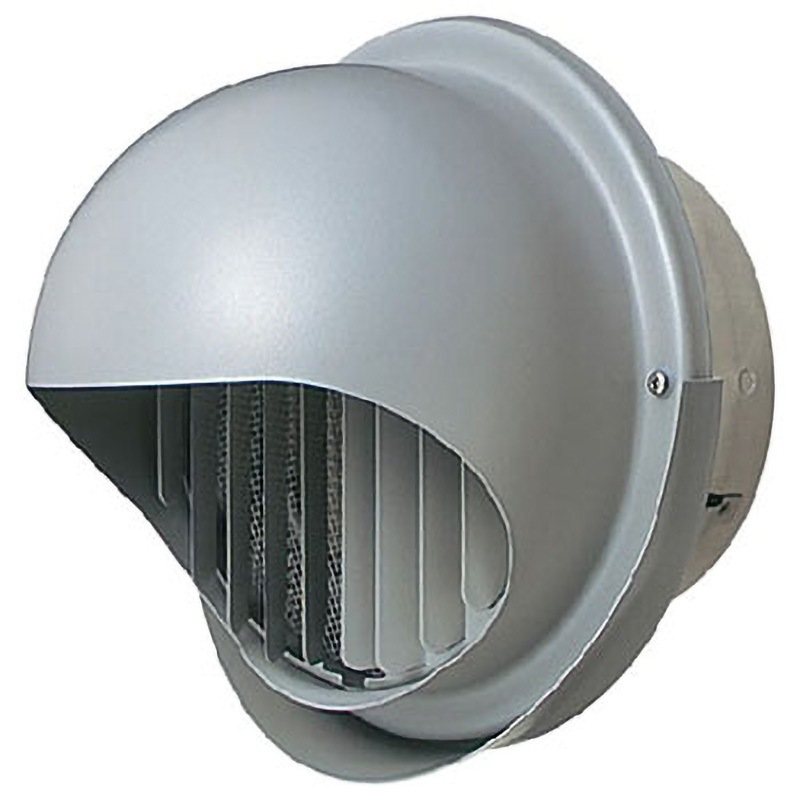 P-13KFSQD5 防火ダンパー付高性能丸形フード壁汚れ防止タイプ / (ステンレス製・ワイド水切板・ギャラリ・防虫網付) 1台 三菱電機 【通販モノタロウ】