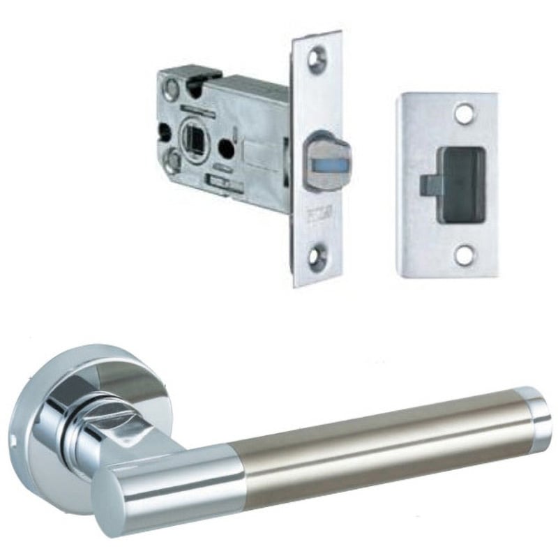 LS-81-1M-Cr ハイレバーNo．81 空錠セット GIKEN(川口技研) 丸座タイプ 適合扉厚28～40mm  LS-81-1M-Cr