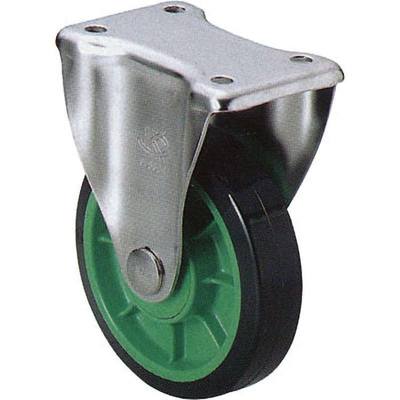 UPKS150 ステンレス製キャスター 固定(KS)金具付 岡本工機 単輪 ウレタン ベアリング入車輪 車輪径150mm 6,543円