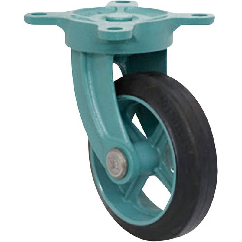 AMG-O90 ダクタイル製キャスター 自在(MG-O)金具付/標準型 岡本工機 単輪 ゴム ベアリングなし車輪 許容荷重78.4daN