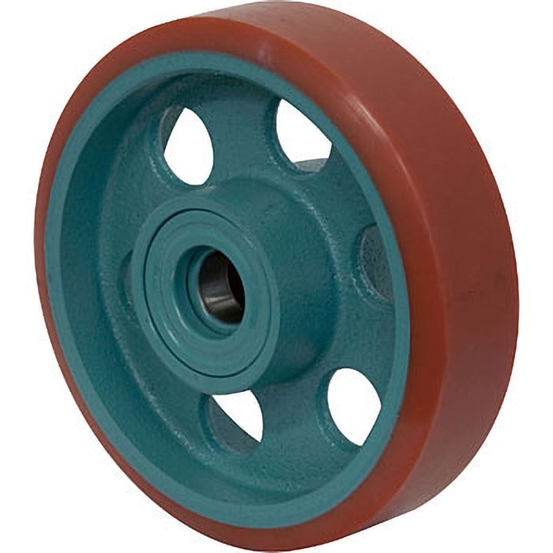 BU100 ダクタイル製芯金車輪 BU(ウレタン・ベアリング入り) 岡本