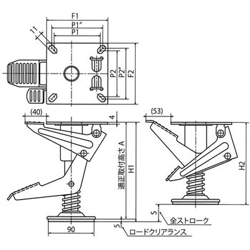 FL-06 フロアストッパー FLシリーズ 1個 岡本工機 【通販モノタロウ】