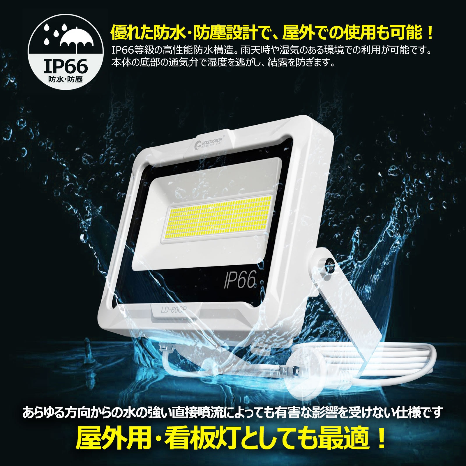 投光器 TCL-50W 各種照明・照明器具 投光器（AC） クランプ式LED投光器 50W