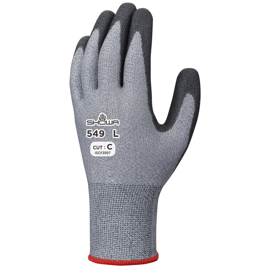549 耐切創パームX手袋 SHOWA(ショーワグローブ) グレー色
