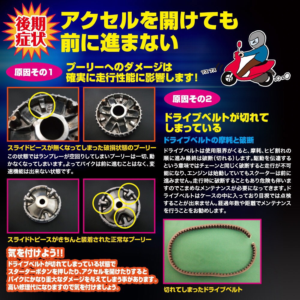 おてまえ CVT-027 massimo スクーター用パフォーマンスドライブキット 1セット