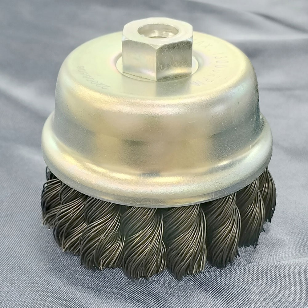 CMT-120 鋼線ツイストカップブラシ 電動工具用 高島産業 外径120mmねじ径M16mm