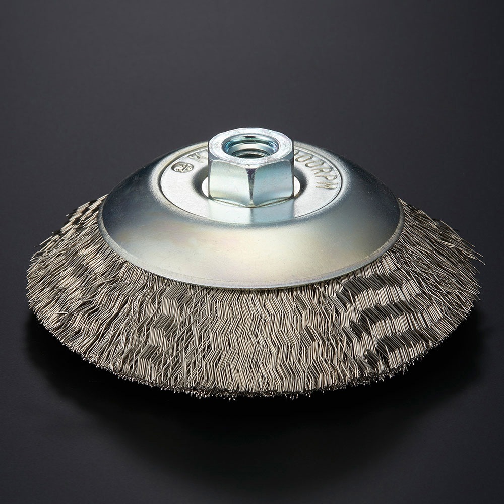 BMS-175 ステンレスベベルブラシ 電動工具用 高島産業 外径175mmねじ径M16mm