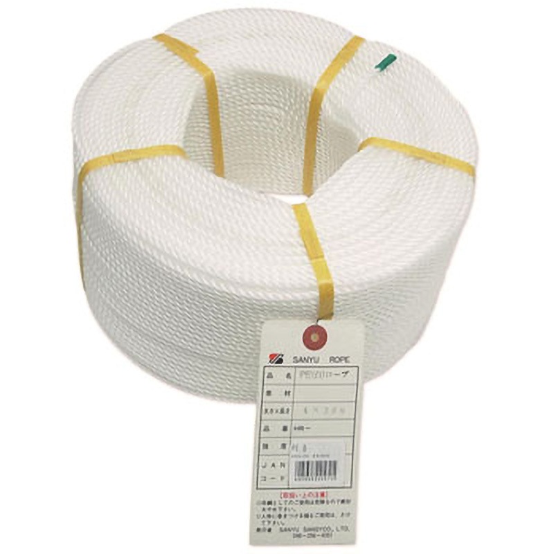 HR-570 PEロープ 三友 コイル巻き 白色 太さ4mm  HR-570 8,198円