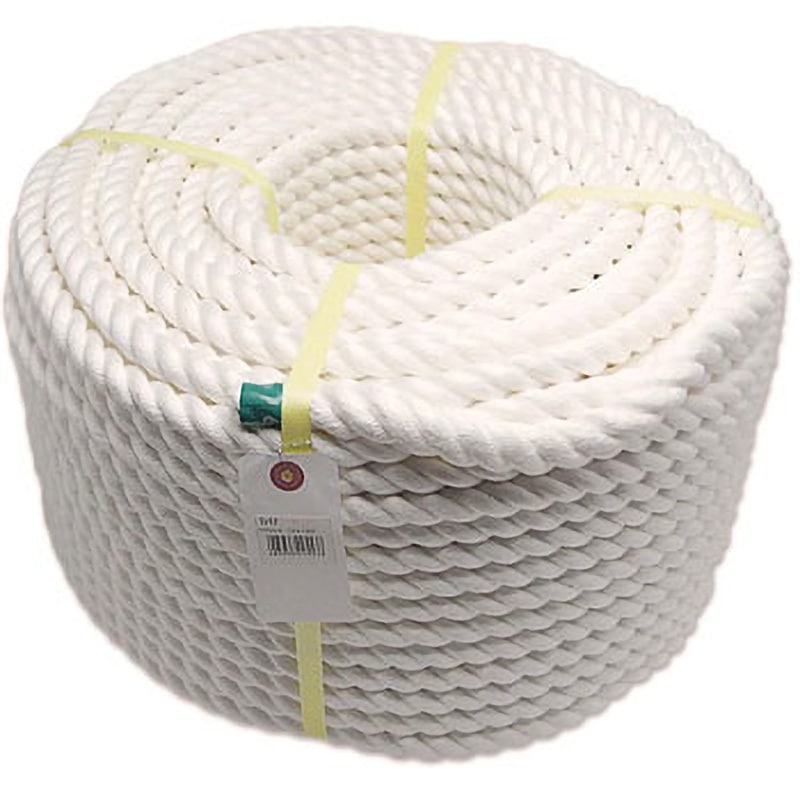 HR-553 クレモナロープ 三友 白色 種類3ツ打 コイル巻き 太さ16mm長さ100m 1巻 HR-553