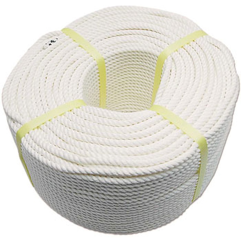 HR-557 クレモナロープ 三友 白色 種類3ツ打 コイル巻き 太さ6mm長さ200m 1巻 HR-557