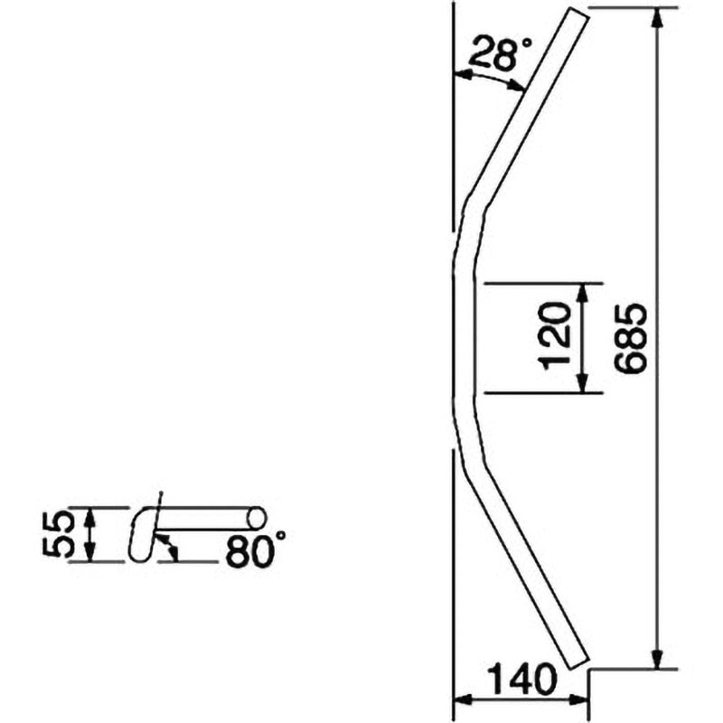 HB0206A-50 コンチ3型 kit専用ハンドル ハリケーン 適合車種ZX-14R(16