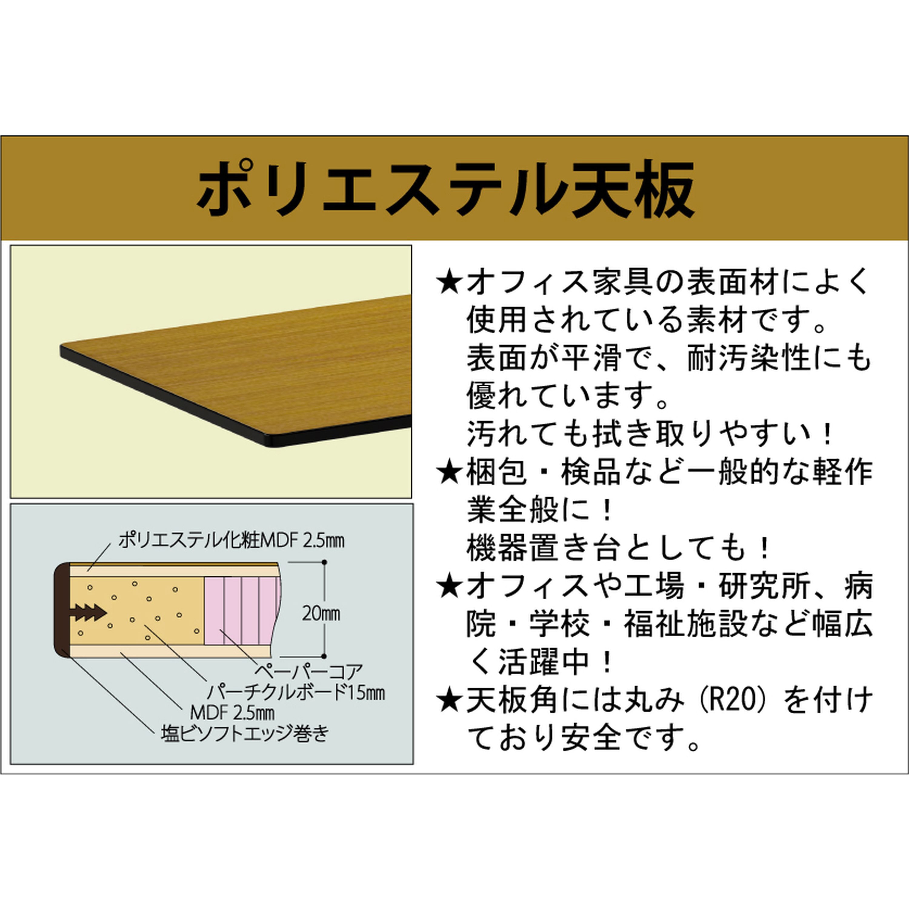 軽量作業台/耐荷重200kg_折りたたみ固定式H740_ポリエステル天板_ワークテーブル アイボリー スチール 間口1200mm奥行750mm  STP-1275-MI