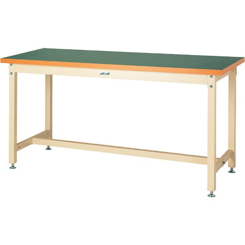 SSRH-1875-GG ワークテーブルスーパータイプ(H900) 山金工業 荷重3000kg 塩ビシート製天板 グリーン 間口1800mm奥行750mm  SSRH-1875-GG