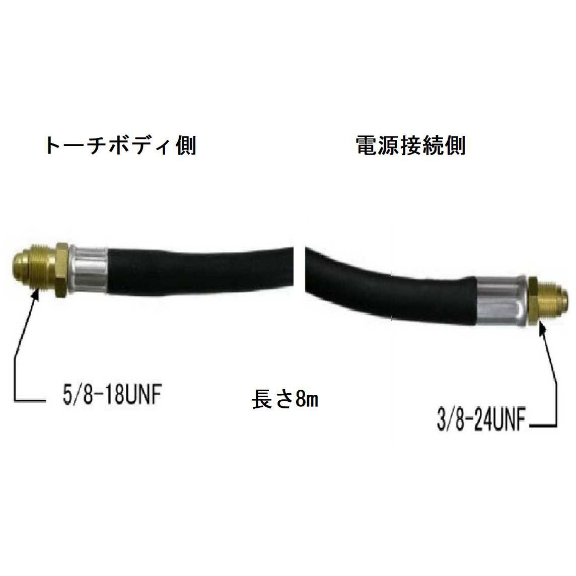 DT20HA-02100 パワーケーブル ダイヘン 長さ8m  DT20HA-02100