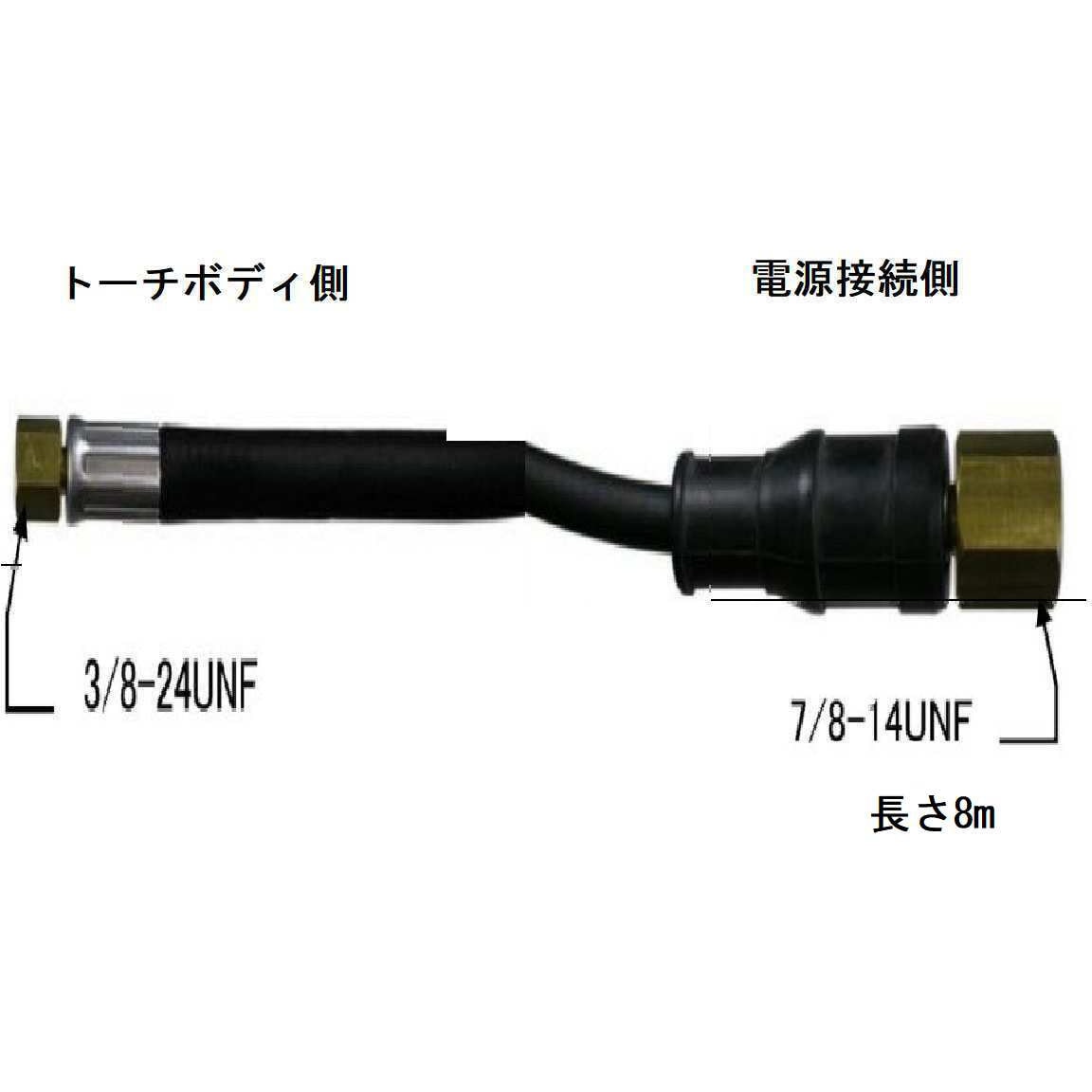 H1169D00 パワーケーブルホース ダイヘン 長さ8m  H1169D00