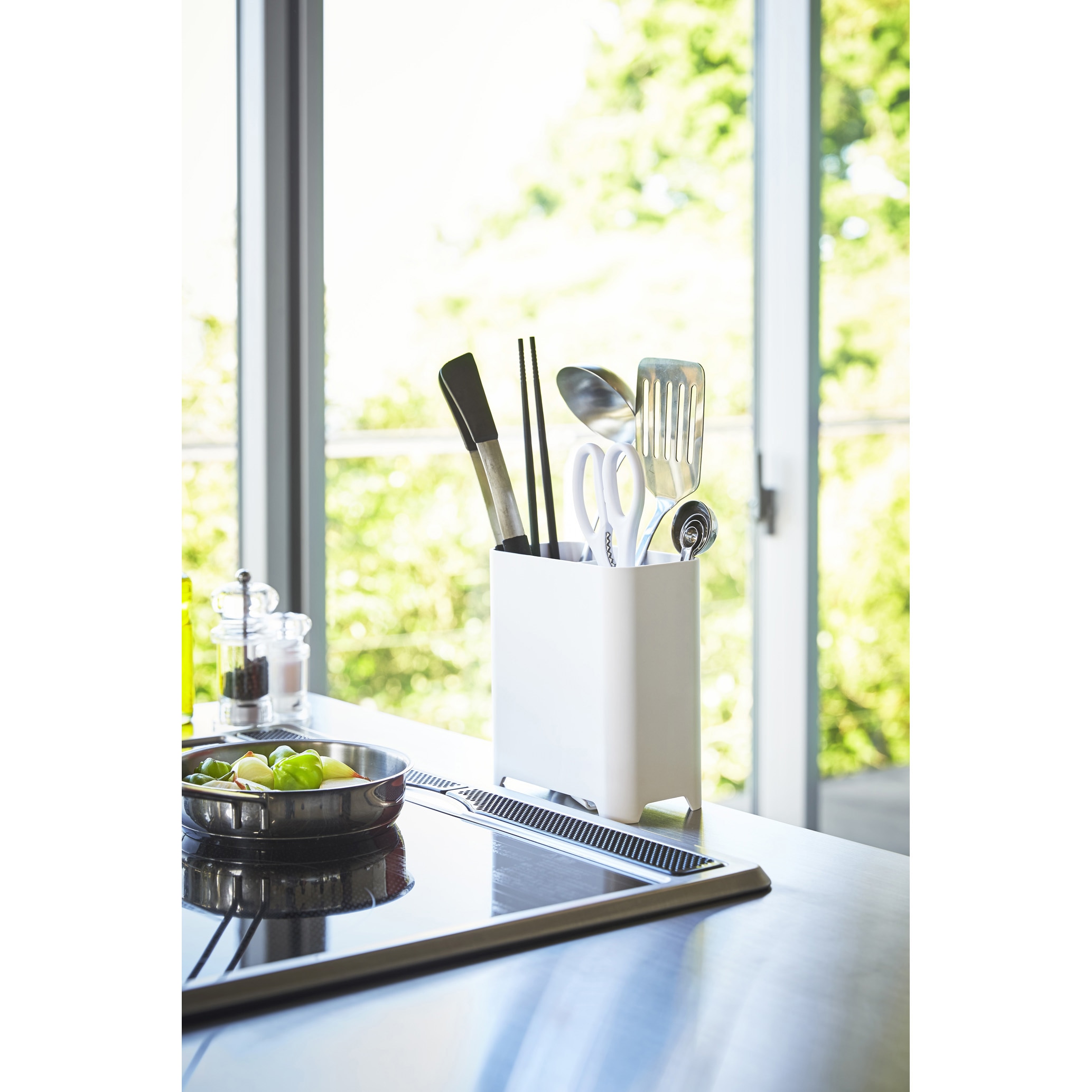 3225 キッチンツールスタンド アクア 山崎実業 ホワイト色 - 【通販