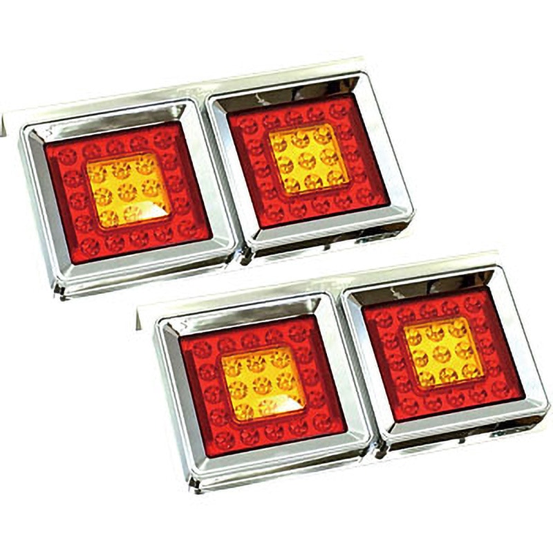 525741 LEDテールランプ 24V SD-2006 角型2連 1セット(2個) JET INOUE(ジェットイノウエ) 【通販モノタロウ】
