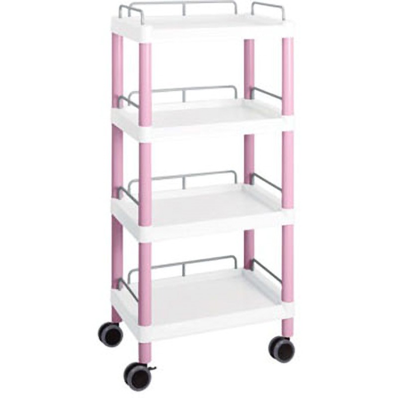ME31J モバイルイージーカート(トールタイプ/レギュラー31)ピンク アズワン 4段 間口540mm高さ1160mm  ME31J