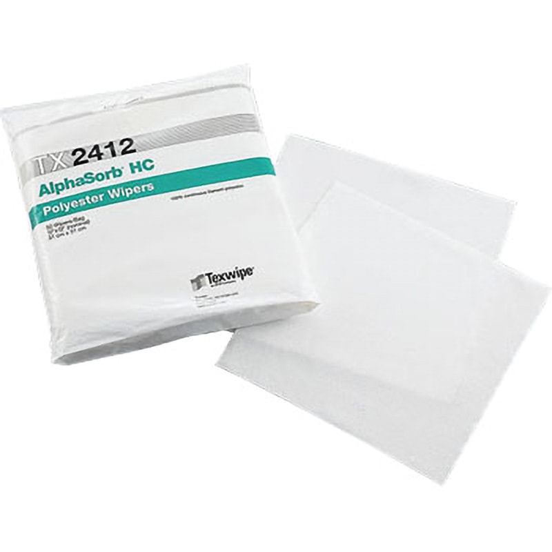 TX2412 アルファソーブワイパー(AlphaSorb(R)) TexWipe(テックスワイプ) 1袋(50枚×2袋) TX2412