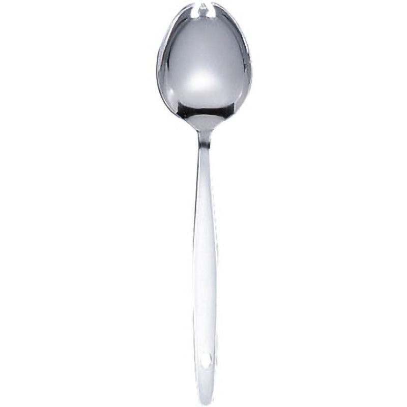 松印18-0給食用先割スプーン180mm エムテートリマツ 穴あきタイプ