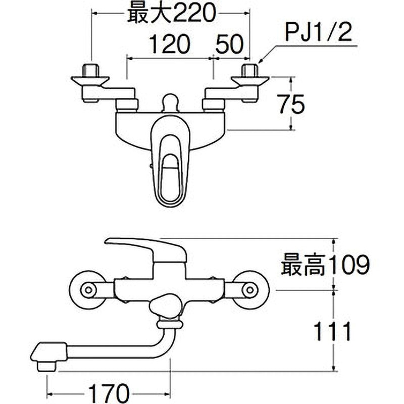 CSK1710D-13 シングルシャワー混合栓 SANEI(旧:三栄水栓製作所) 浴室用