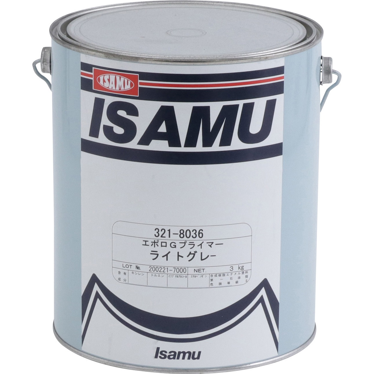 321-8036-2 エポロGプライマー イサム塗料 ライトグレー色 1缶(3kg
