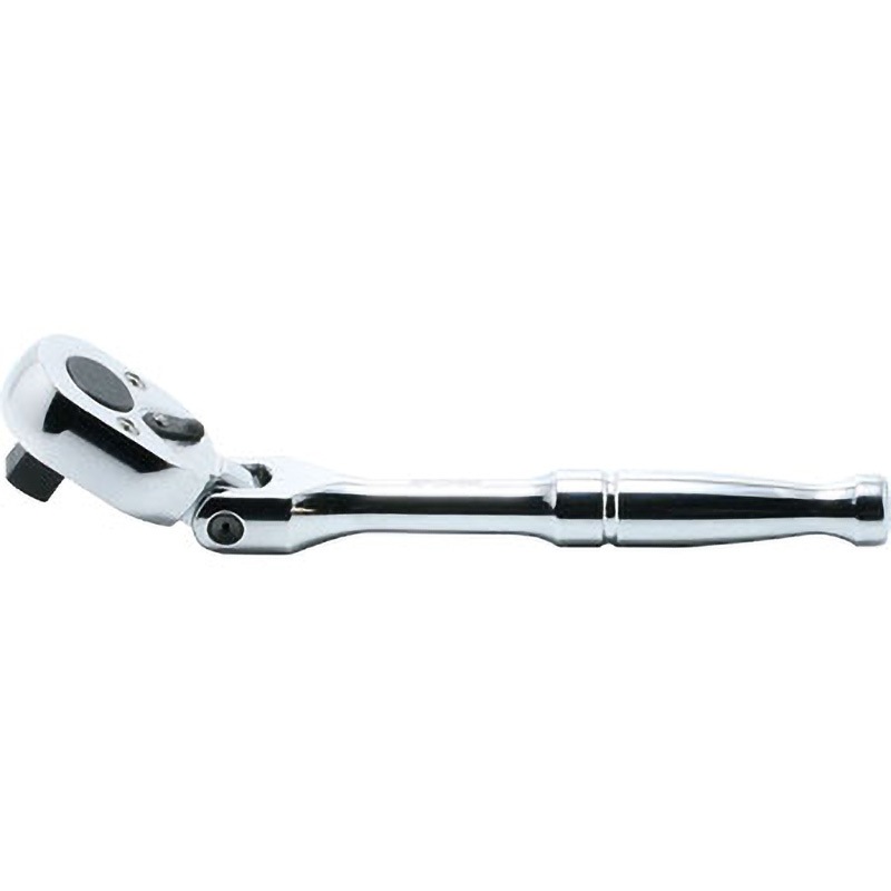 3774PS 3/8"(9.5mm)SQ. 首振りラチェットハンドル(ショート/ポリッシュグリップ) 1個 Ko-ken(コーケン/山下工業研究所) 【通販モノタロウ】