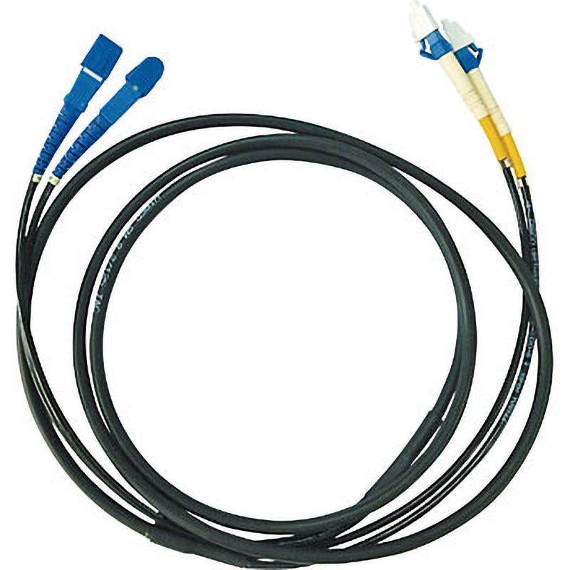 HKB-LCLCTA1-30 タクティカル光ファイバケーブル(LC-LCコネクタ) サンワサプライ 芯数2 シングルモード 30m ブラック色   HKB-LCLCTA1-30