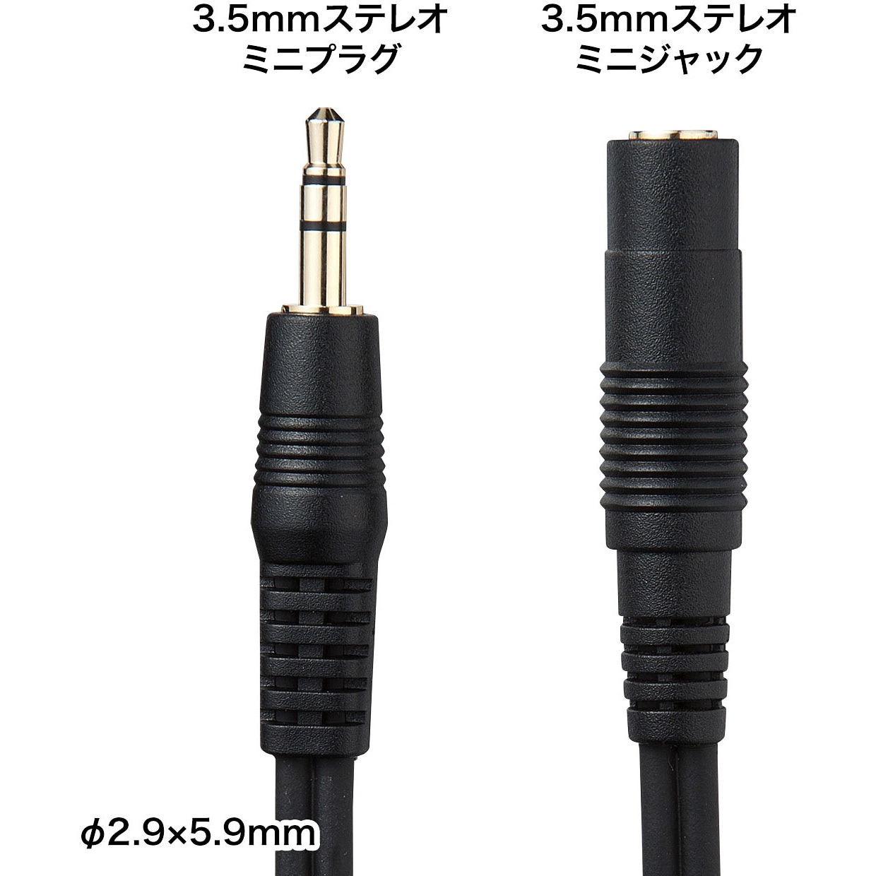 KM-A3-36K2 オーディオ延長ケーブル サンワサプライ ブラック色 長さ