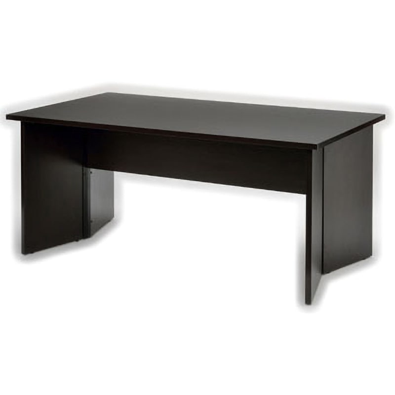 GZPLT-1690DB 木製パネル脚会議テーブル アール・エフ・ヤマカワ ダーク色 高さ700mm幅1600mm奥行900mm  GZPLT-1690DB