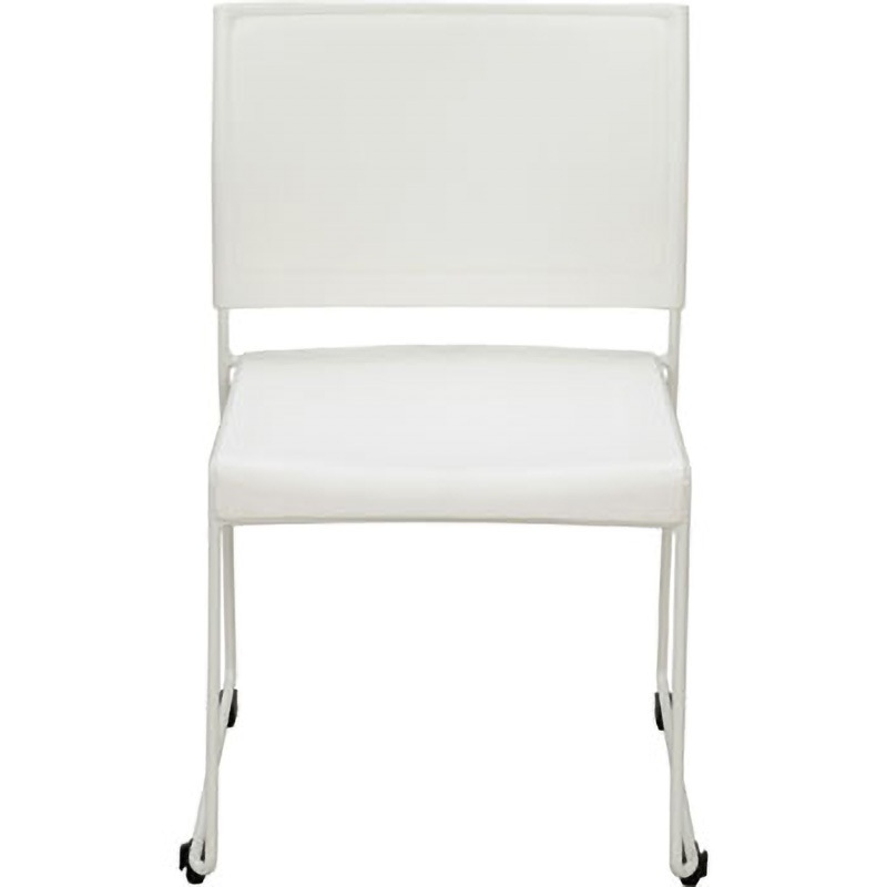 BONUM-WHITE ループ脚チェア BONUM アール・エフ・ヤマカワ スタッキング可 材質(背)PP ホワイト色 高さ804(S440)mm幅515mm奥行530mm