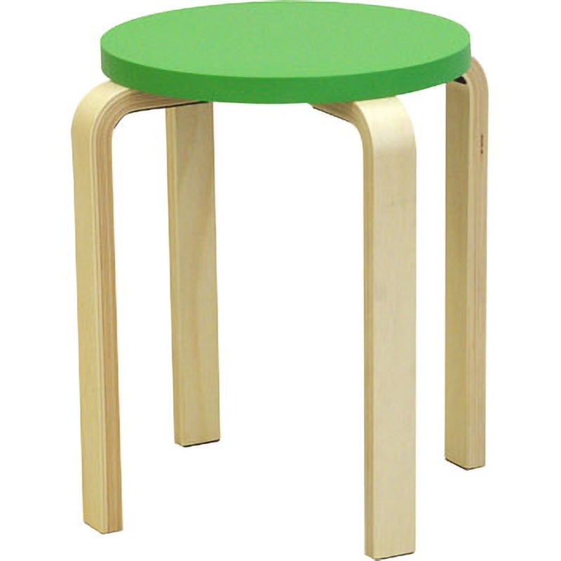 Z-SHSC-1GN 木製丸椅子 アール・エフ・ヤマカワ スタッキング可