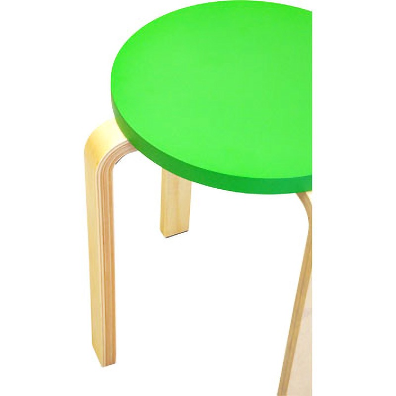 Z-SHSC-1GN-4SET 木製丸椅子 アール・エフ・ヤマカワ スタッキング可 グリーン色 高さ440mm幅420mm奥行420mm 1セット(4台) Z-SHSC-1GN-4SET 16,786円