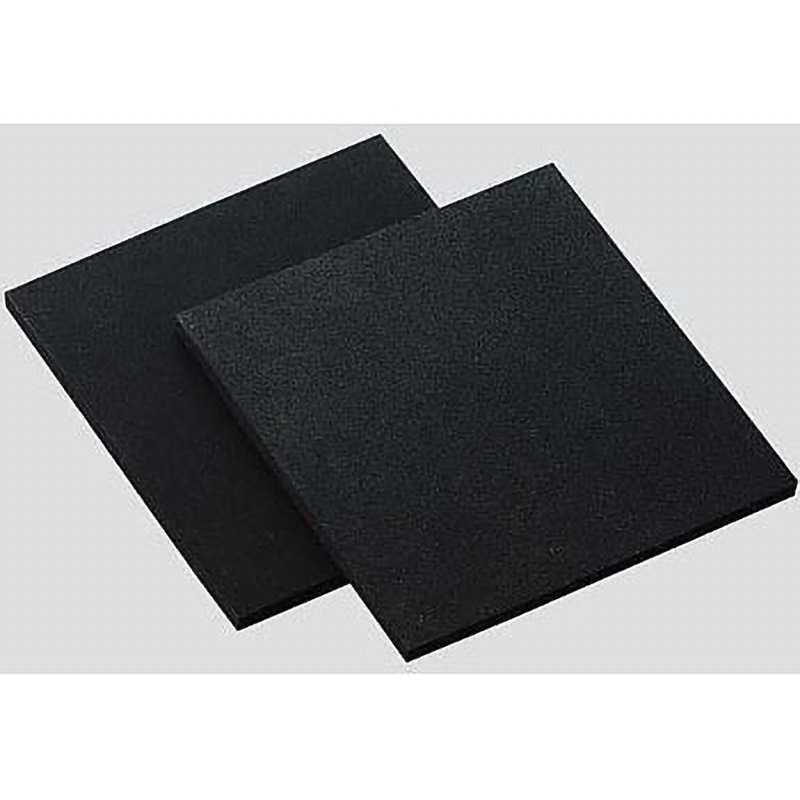 FR-200-黒-□500-1 フッ素ゴムスポンジシート アズワン 硬度:皮膜面 21±5・スライス面 16±5 厚さ1mm