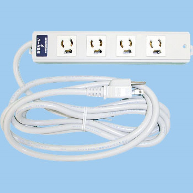 RDT45015W 耐雷サージタップ「まもれーる・サンダーくん」 TERADA(寺田電機製作所) 接地2P抜止 口数4個口 15A コード長5m  RDT45015W