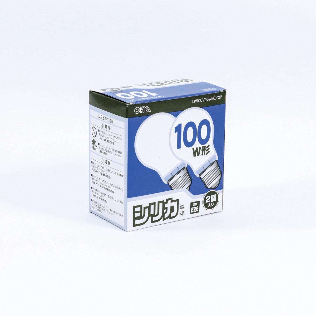 シリカ電球LW100V95W60/2P LW100V95W60/2P ggw725x LW100V95W60/2P ホワイトシリカ電球 省電力タイプ オーム電機 口金E26
