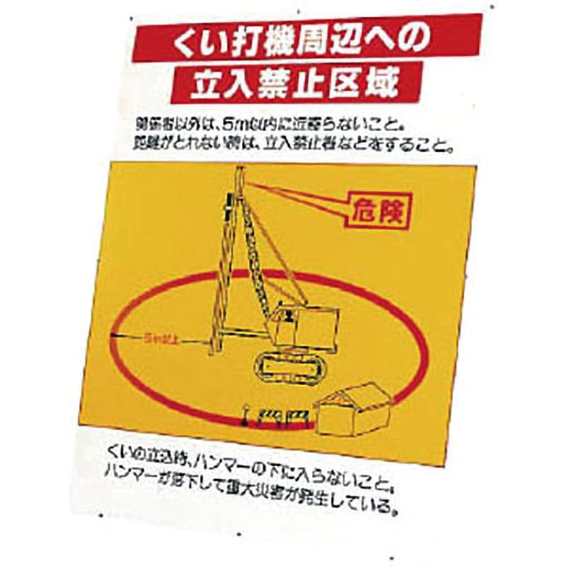 326-45 建設機械関係標識(立看板) 1枚 ユニット 【通販サイトMonotaRO】