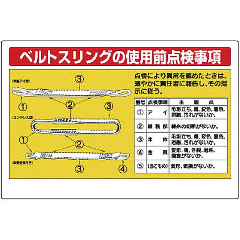 327-13 玉掛関係標識 1枚 ユニット 【通販サイトMonotaRO】