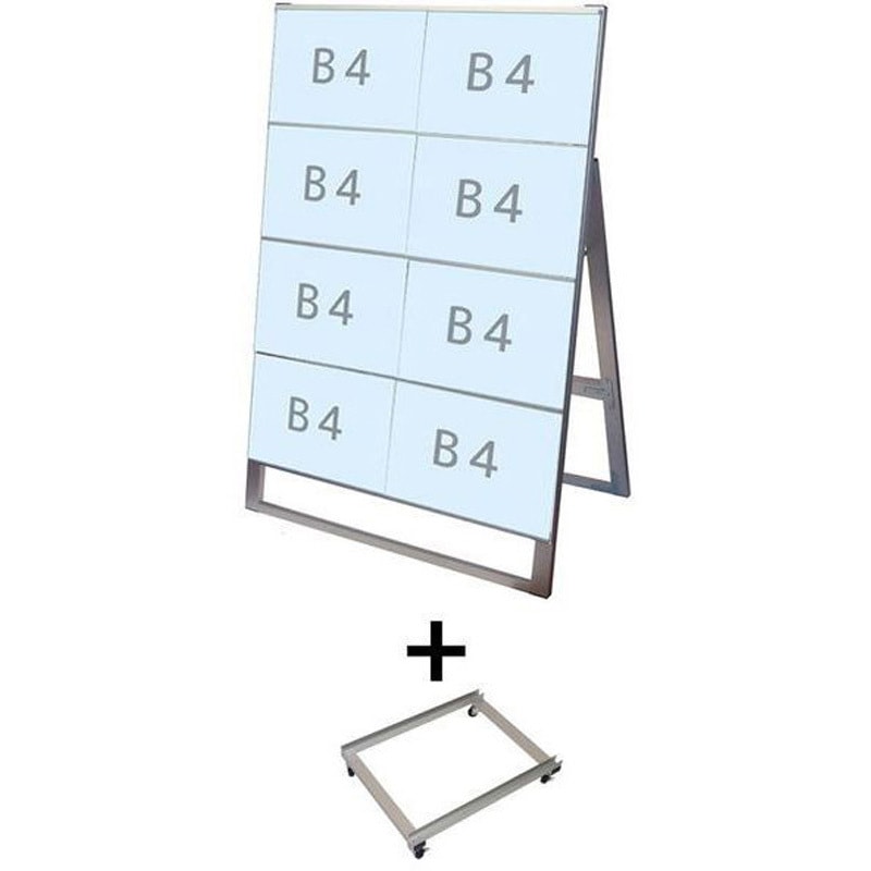 CCSK-B4Y8K-KSET カードケーススタンド看板 B4横8片面 アームキャスターセット 1台 常磐精工 【通販モノタロウ】