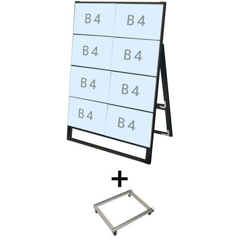 BCCSK-B4Y8K-KSET ブラックカードケーススタンド看板 B4横8片面 アームキャスターセット 1台 常磐精工 【通販モノタロウ】 36,387円