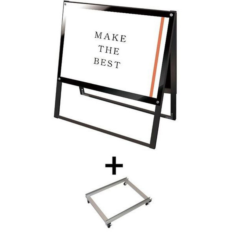 BPSSK-A1YRB-KSET ブラックポスター用スタンド看板 A1横両面ブラック アームキャスターセット 1台 常磐精工 【通販モノタロウ】
