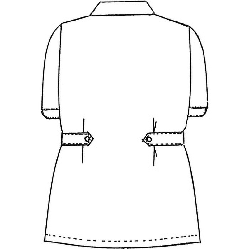 103-20-S レディスジャケット半袖 103 KAZEN ホワイト色 S