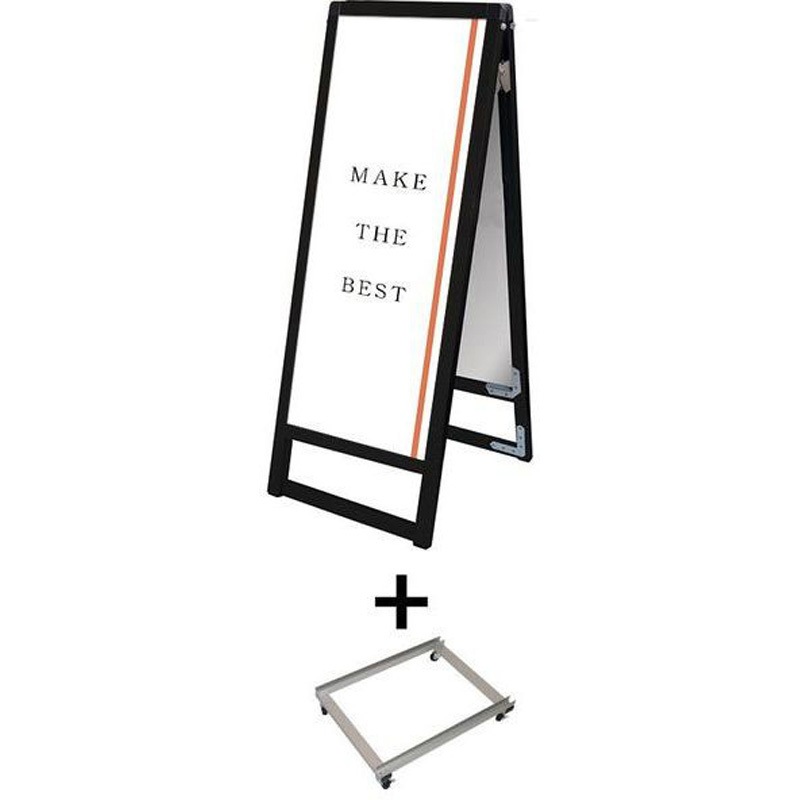 BVASKAC-A3TTLR-KSET ブラックバリウススタンド看板 A3縦縦ロウ両面 アームキャスターセット 1台 常磐精工 【通販モノタロウ】 20,286円