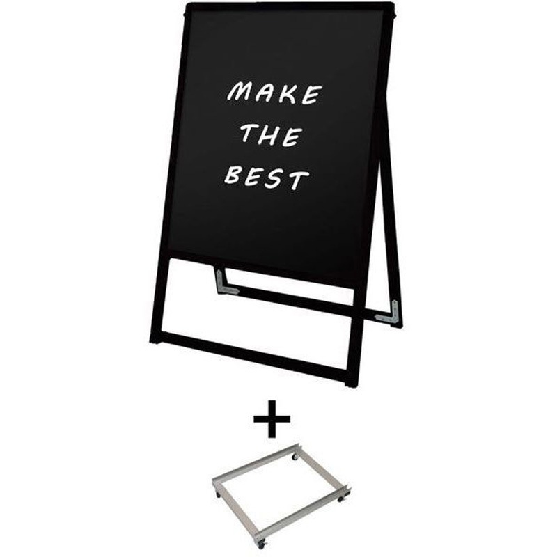 BVASKBB-450X600K-KSET ブラックバリウススタンド看板 ブラックボード 450×600片面 アームキャスターセット 常磐精工 幅486mm高さ790mm  BVASKBB-450X600K-KSET