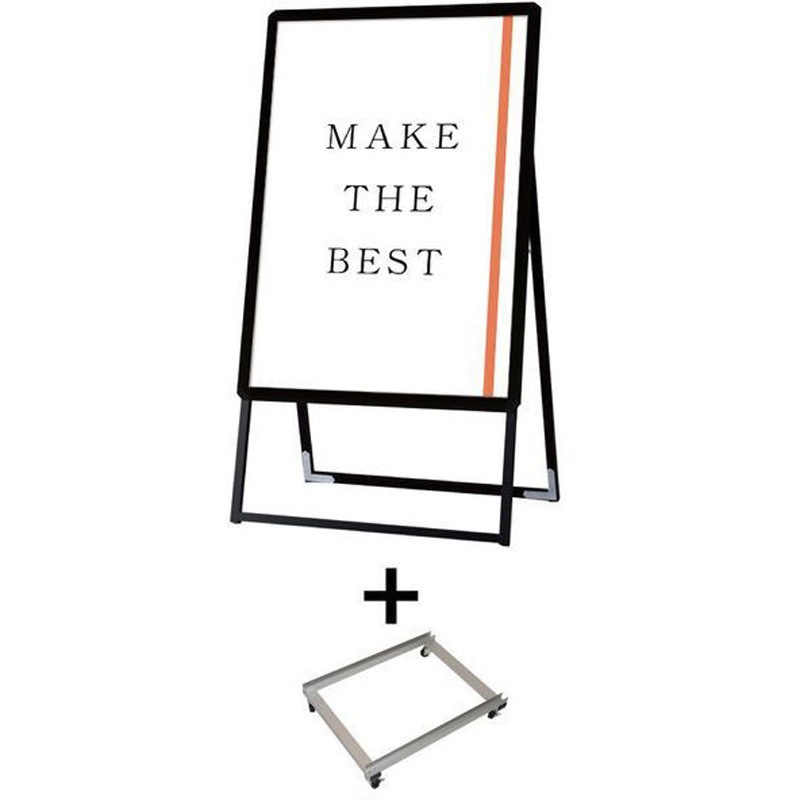 PGSK-A1KB-KSET ポスターグリップスタンド看板 屋内用 A1片面ブラック アームキャスターセット 1台 常磐精工 【通販モノタロウ】
