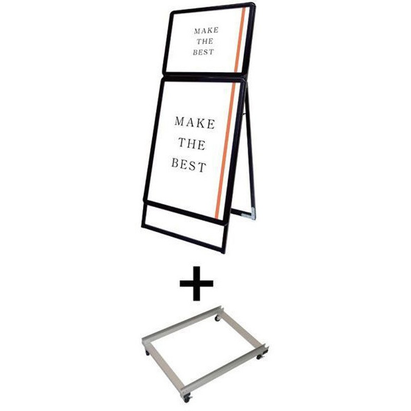 PGSKC-B2B1KB-G-KSET ポスターグリップスタンド看板コンビ(屋外用) B2B1片面ブラック アームキャスターセット 1台 常磐精工 【通販モノタロウ】 35,087円
