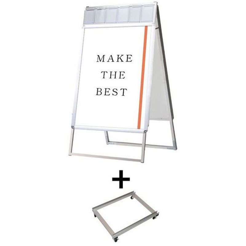 PGSKP-B1RS-KSET ポスターグリップスタンド看板パンフレットケース付(屋内用) B1両面シルバー アームキャスターセット 1台 常磐精工 【通販モノタロウ】 42,237円