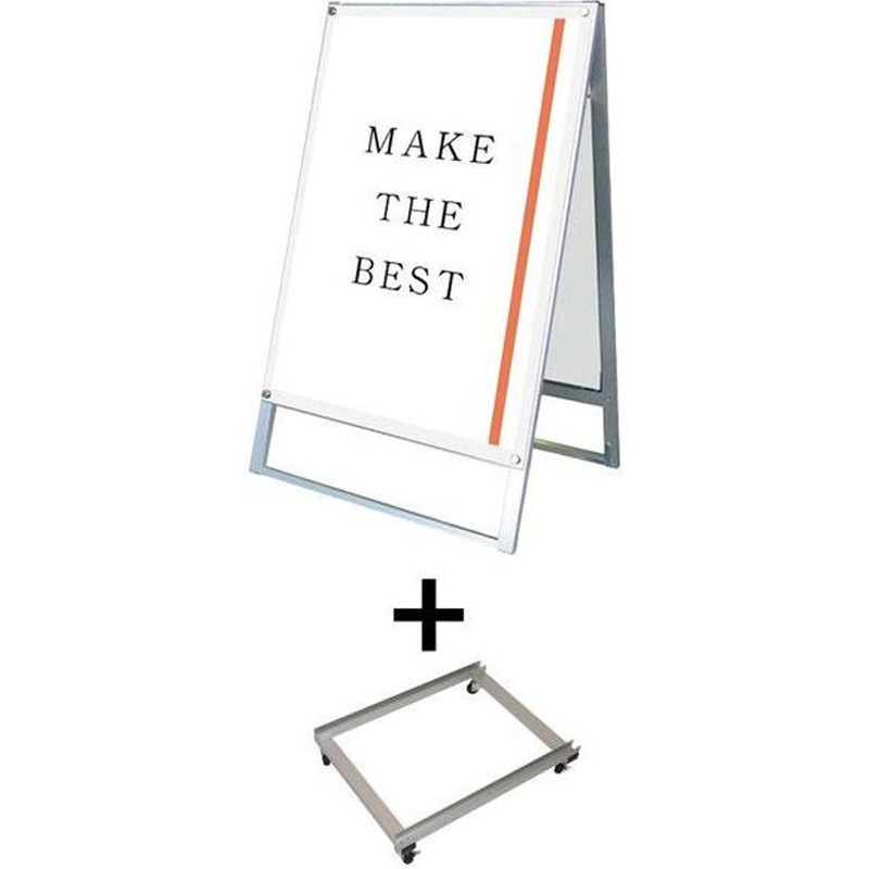 PSSKMN-B1RW-KSET ポスター用スタンド看板マグネジ B1両面ホワイト アームキャスターセット 1台 常磐精工 【通販モノタロウ】